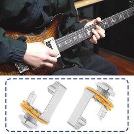 SING F LTD 2Pcs Guitar Input Jack 6.5mm Jack Mono Panel Mount Receptacle 1/4 Inch Female Guitar Input Jack for Guitar Bass Speakers M9x0.75 Silver