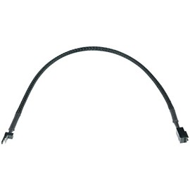 Phobya 3-Pin to 4-Pin PWM Fan Adaptor 30cm - Black-Sheathed