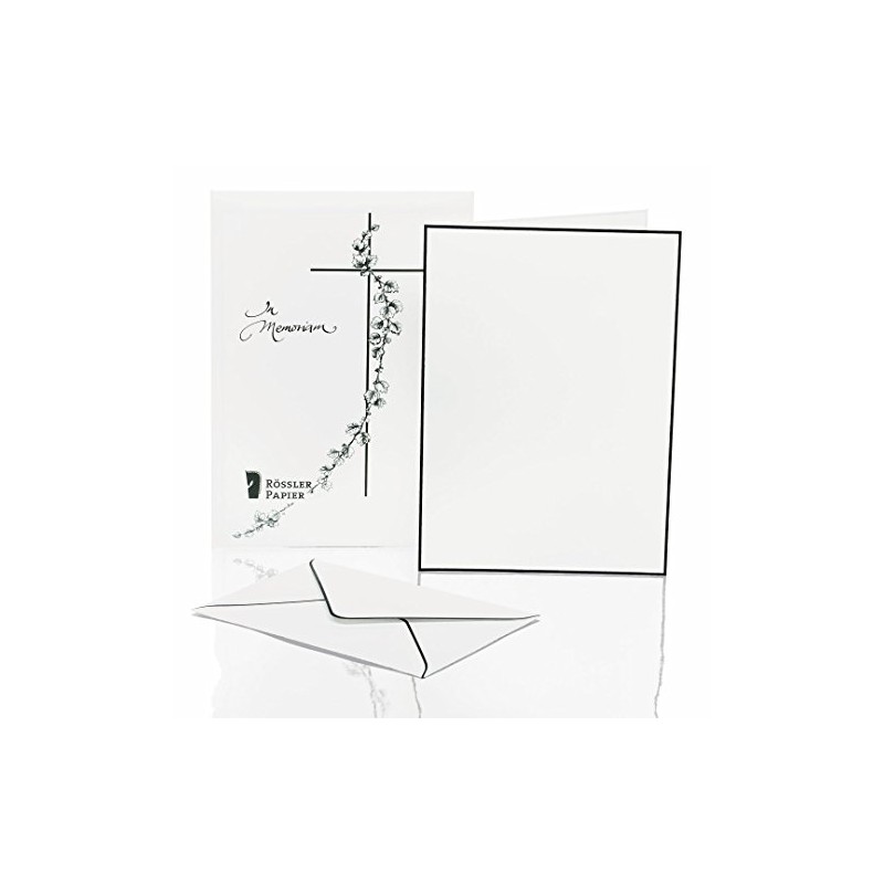 Rössler 22013701 A5/C6 "Trauerpost" Black Bordered Writing Set