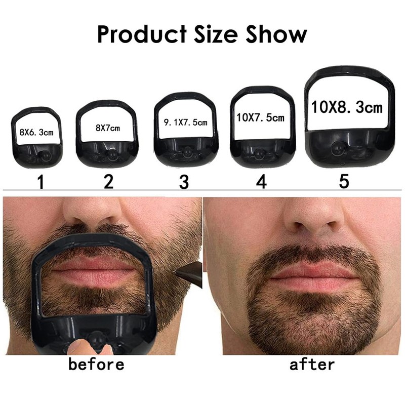 Beard Shaper Stencil, Beard Shaping, 5 Pieces Tool Beard Styling