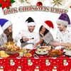 2 Christmas Snowman TableCloth,137x274cm Rectangle Large Plastic Red Tablecloth Snowman