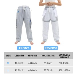 FSUHHIAD Catheter Leg Bag Pants, Urine Bag Holder Pants, Catheter Leg Bag Holder for Men & Women, Catheter Urine Drainage Bag Holder with Zippered Pockets to Hold 2000ml Catheter Bags Gray