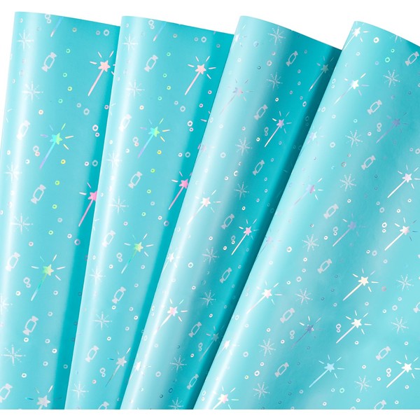 WRAPAHOLIC Wrapping Paper Sheet - 12 Sheets Fairy Stick Design