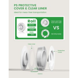 PAGFAER Double Sided Tape Heavy Duty, Extra Large 10FT Nano Tape, Transparent Strong Double Sided Adhesive Mounting Tape, Clear Picture Hanging Strips for Wall, Poster, Carpet, Craft