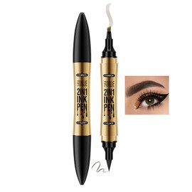 Eyebrow Pencil Eyeliner 2 in 1 - Natural, Long-Lasting Eyebrow Pencil Makeup Tool Waterproof, Smudge-proof Precision Brush Head 3D Microblading