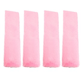 X AUTOHAUX 4 Pcs Plush Car Seat Belt Protector Pads Soft Comfort Cover Pink