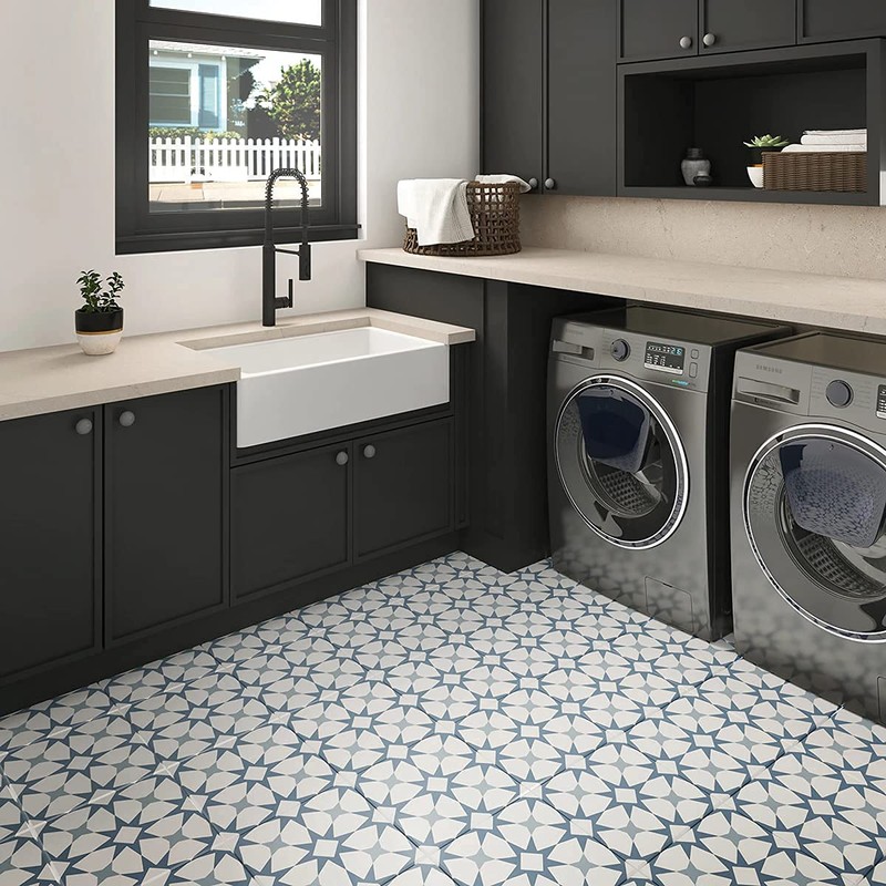 12x12 Calais Sky Pattern Ceramic Tile Wall Floor (Sold PER