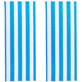 GORGECRAFT 2Pcs Beach Sling Chair Replacement Canvas Blue and White Outdoor Folding Lounge Chairs Cloth Replacements 115x43cm Reclining Sling Chair Fabric for Sunbathing Courtyard Beach Relaxation