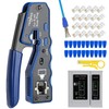 RJ45 Crimp Tool Kit Pass Thru Ethernet Crimper for Cat5e