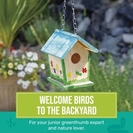 Toysmith Build and Paint Birdhouse Kit Classic 6 Inch DIY Bird Bungalow for Kids