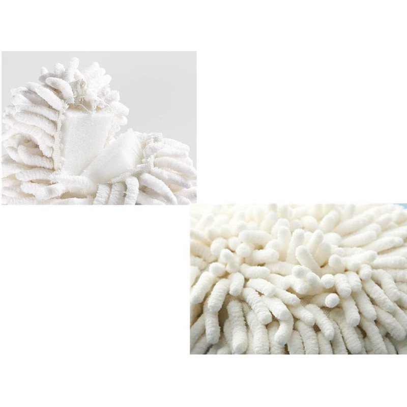 IvyMei 2 Pack Chenille Hand Towels,Kitchen Hand Towels with Loop,Bathroom