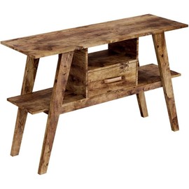 Safdie 81091.Z.07 Entryway Table/Console Table/Sofa Couch Table/Accent Wall Table-47 Long/Brown Reclaimed Wood with 1 Drawer 1 Shelf for Living Room