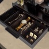 Cokritsm Wooden Cologne Organizer for Men Women, 3 Removable Tier
