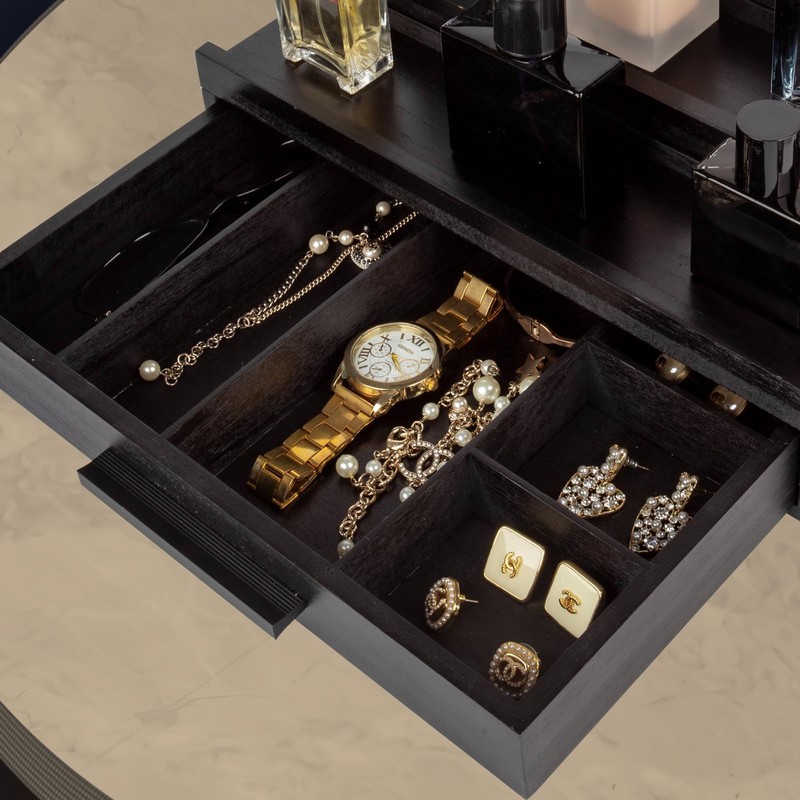 Cokritsm Wooden Cologne Organizer for Men Women, 3 Removable Tier