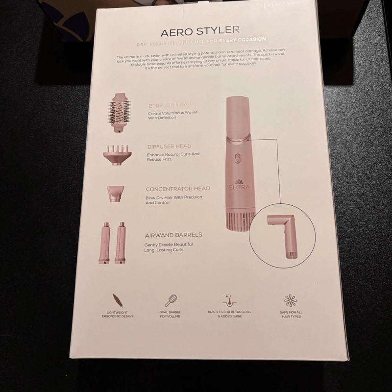 SUTRA AERO Styler NEW IN BOX Pink dryer, diffuser, brush,