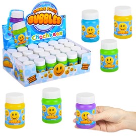 Smile Face Bubbles, Blow Bubbles Summer Activity, Pool Accessory, Party Favor 1oz, Pack of 24 (24)