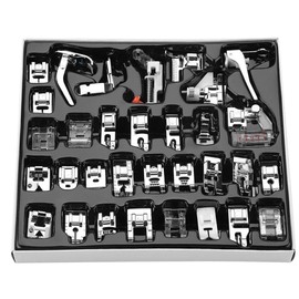 Ejoyous prensatelas, 32 piezas máquina de coser prensatelas conjunto de accesorios, kit de costura profesional prensatelas para coser en casa