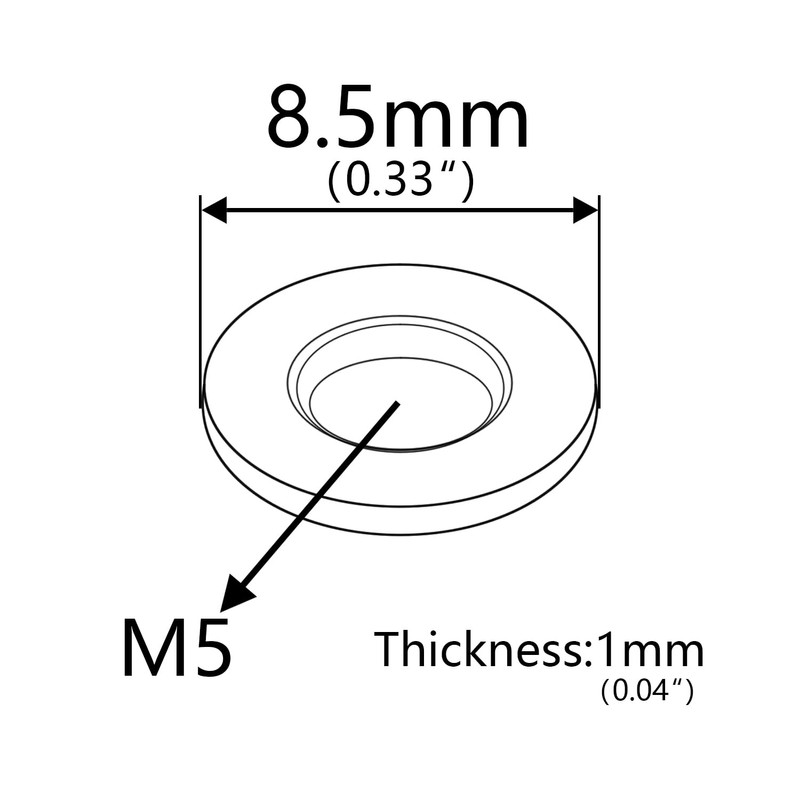 Wanyifa Titanium Ti M5 Flat Washer Grade 5 Fit Brake