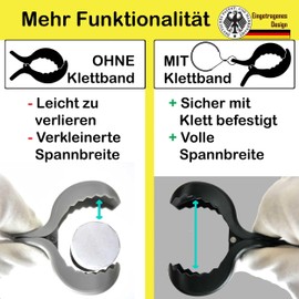 Babies1st Pushchair Clip with Velcro Strap Clip for Attaching Toys, Cover, Sun Protection to Pram, Buggy, Baby Seat, Pack of 4, Matt Black