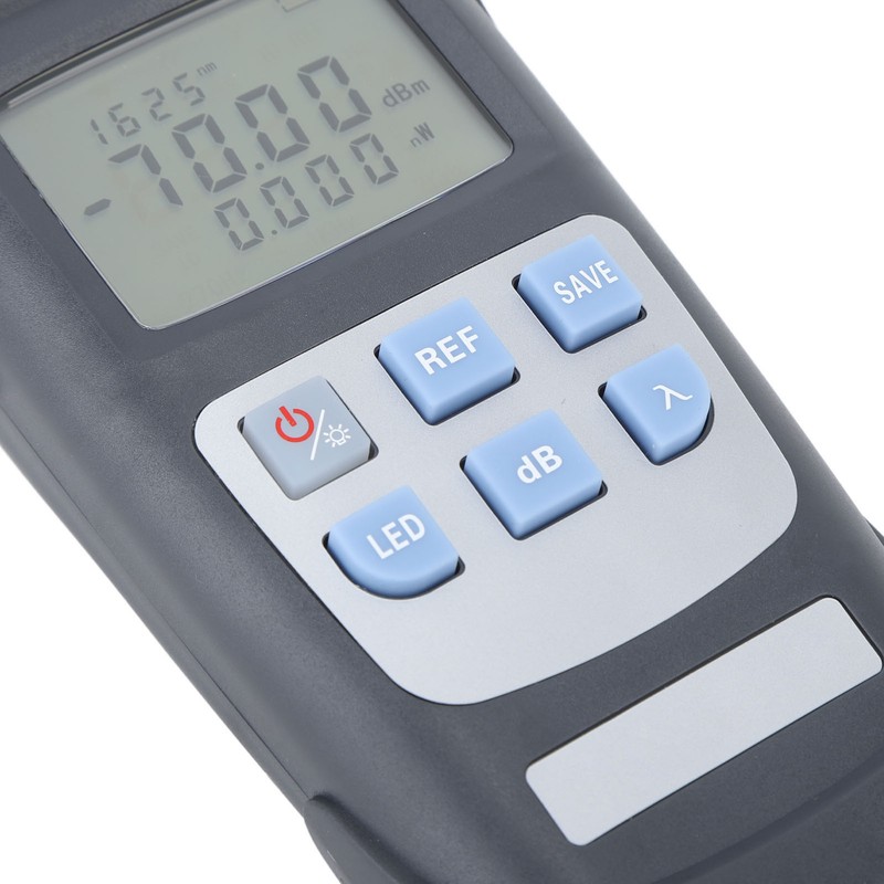 Optical Power Meter Optic Fiber Attenuation Tester with LED Lamp