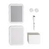U Brands White Locker Accessory Kit, with Magnets, Mirror, Whiteboard,