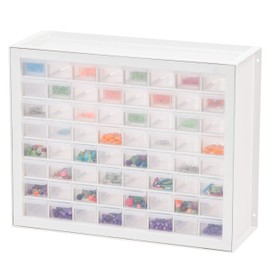 IRIS USA 64 Drawer Sewing and Craft Parts Cabinet, White