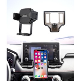 Masergogo Car Phone Holder for 2019-2025 Toyota RAV4/Hybrid Auto Accessories Navigation Bracket Interior Decoration Mobile Cell Phone Mount, 360° Rotation