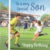 Hunts England - Son Football Fun Birthday Card - Milo's