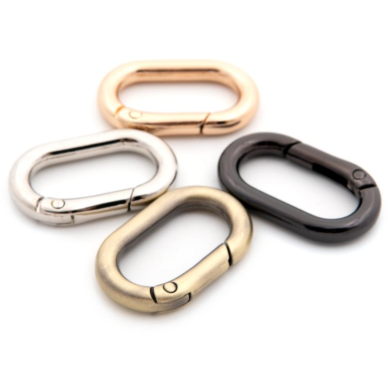 Carabiner Metal Spring Key Ring, 10 PCS Spring Keyring Buckle,
