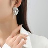 Silver Mask Face Tassel Earrings Statement Dangle Earrings for Women