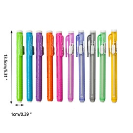TopHomer Retractable Mechanical Eraser Pen Retractable Eraser Mechanical Eraser Pen Style Erasers for Office Painting Writing,Random Color