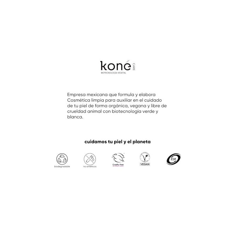 Koné Care Crema despigmentante unificadora: Vitamina C, rosa mosqueta, limón