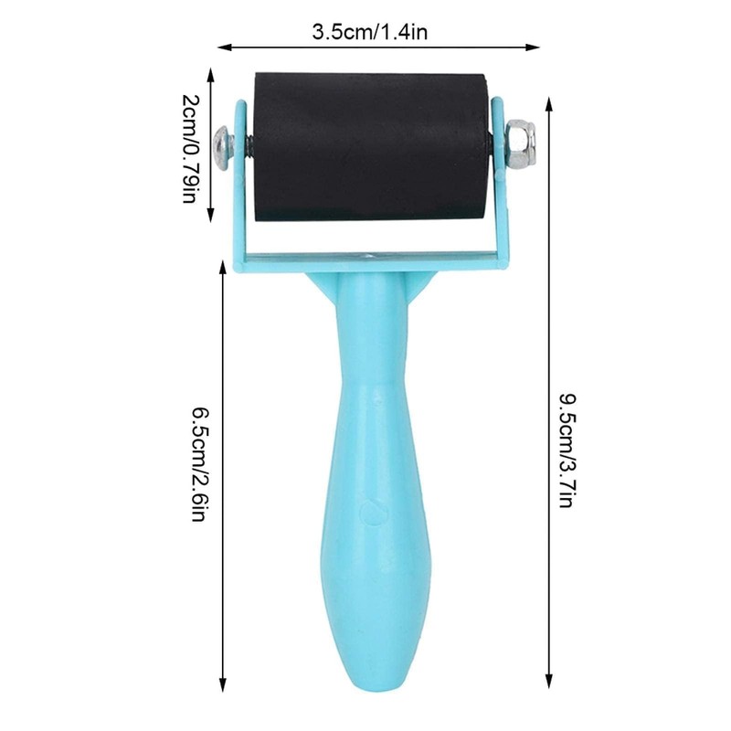 Brayer Roller for Crafts Rubber Brayer Ink Roller Tool 1.4in