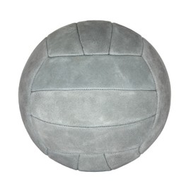 Hand-Stitched Suede Leather Football Ball Size 5 (Grey Dark Suede)
