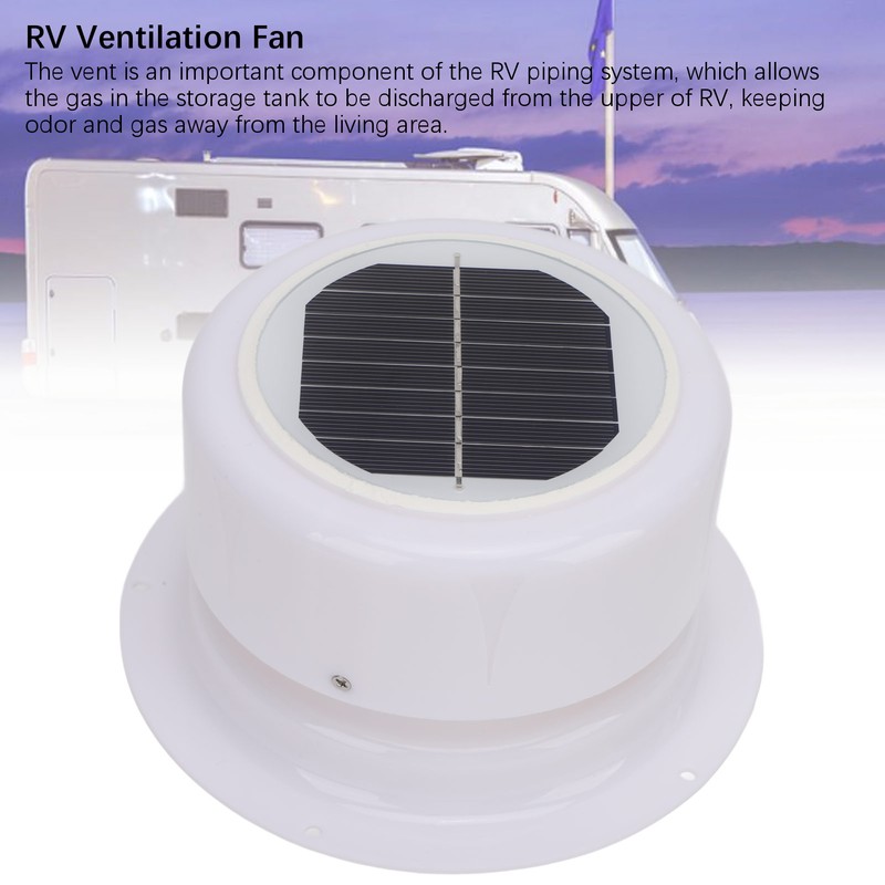 Solar Powered Vent Fan with Mounting Screws Ceiling Exhaust Ventilation