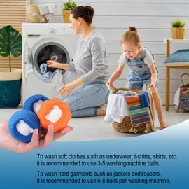 Tierhaarentferner Waschmaschine, 8 Pieces Wiederverwendbar Fusselentferner, Haarfänger Waschmaschine, Waschbälle Gegen Tierhaare, Fusselfänger für Kleidung und Bettzeug (Mehrfarbig)