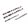 GMC Black Red Door Rear Denali Yukon Emblems Letters 2021-2025