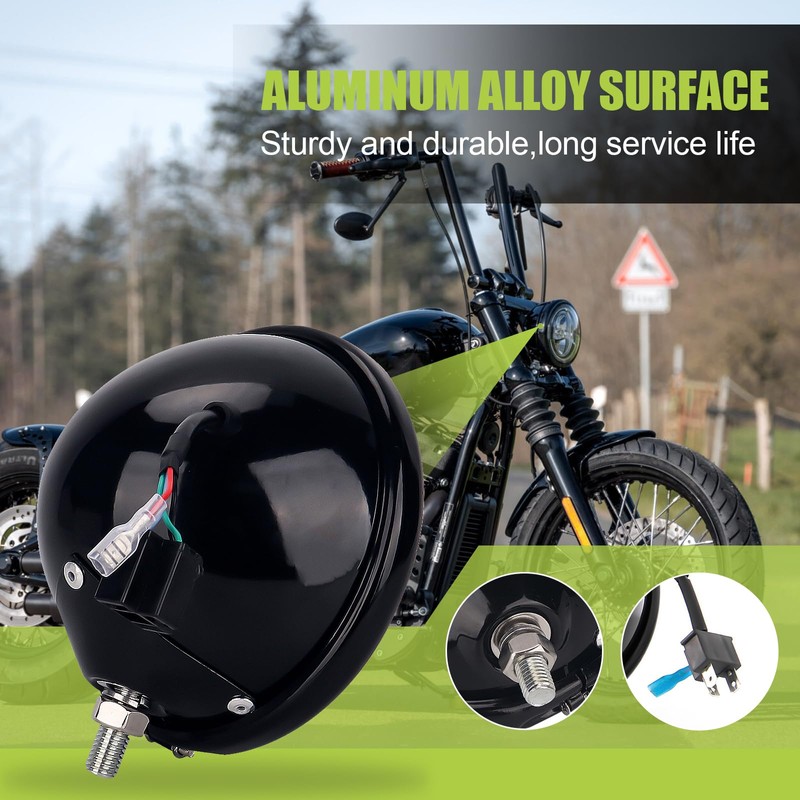 GLOBLED 5 3/4 inch Round LED Headlight Bucket for Motorcycle