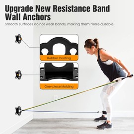 3 PCS Resistance Bands Anchor, Workout Wall Mount Anchor, Resistance Band Wall Mount, Door Anchors for Hanging Resistance Straps, Home Gym Workouts, Strength Training, Physical Therapy