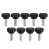 sourcing map M6 x 15mm Metric Male Thread Knurled Clamping