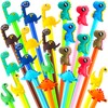 24 Pieces Cute Dinosaur Black Ink Pens Cartoon Writing Gel