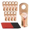 10pcs 2/0 AWG-3/8 Ring Battery Lugs, Copper Lugs, Battery Cable