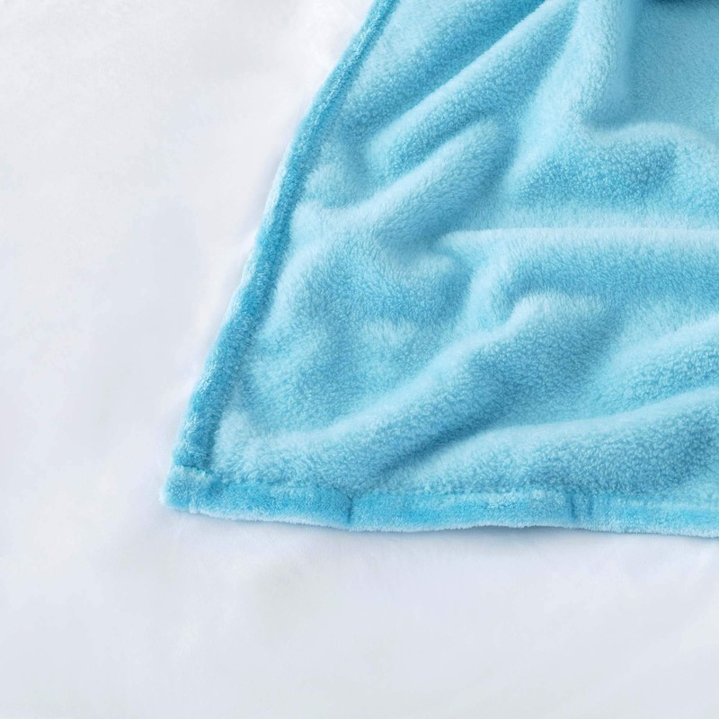 MOONLIGHT20015 Fleece Blanket Throws for Sofas - 400 GSM Blue