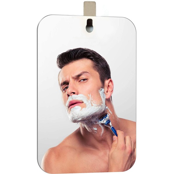 APHUIME XoYo-Large Fogless Shower Mirror （11inX7.48in）, Includes 1 Adhesive Hooks,