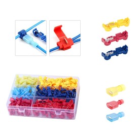 420 Pcs T-Tap Electrical Wire Connectors, Quick Splice Electrical Wire Terminals and T-Tap Nylon Fully Insulated Male Spade Connectors Kit