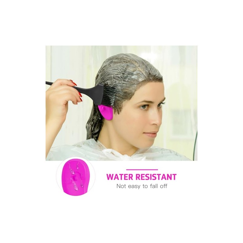 Callaron Juego Orejeras Silicona Reutilizables Teñir Cabello Ideales Peinarse Ducha