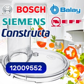 MONTERAL The Top of the Food Processor Housing Ø 175 x 120 mm with the Original Code 12009552 for Bosch for Balay for Constructa for Siemens for Neff - Warranty 10 Years