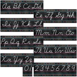 Teacher Created Resources Chalkboard Brights Cursive Writing Bulletin Board Set (TCR5858)