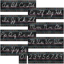 Teacher Created Resources Chalkboard Brights Cursive Writing Bulletin Board Set (TCR5858)