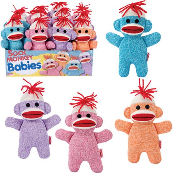 Sock Monkey Babies (Colors Will Vary)